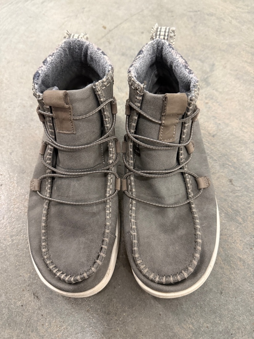 Hey Dude Women's Gray High-Top Slip-On Shoes